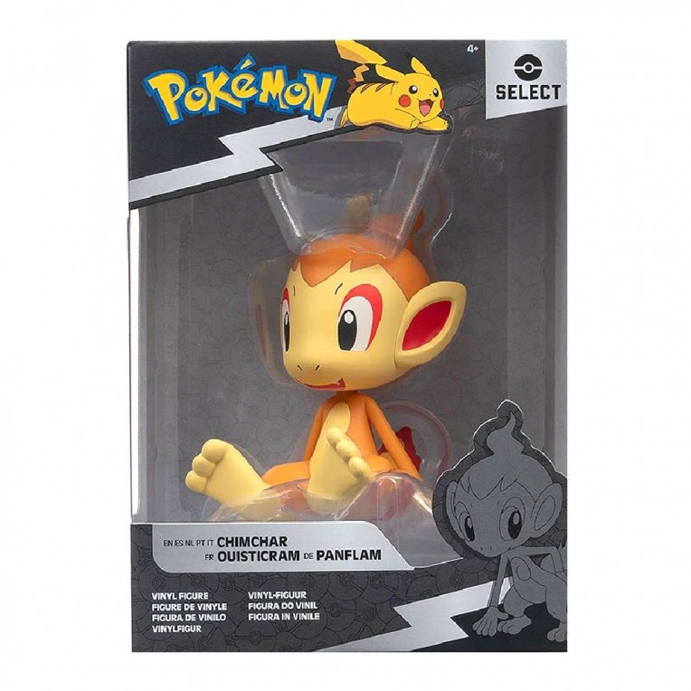 Pokémon: Figura Chimchar Select de Vinilo – 10 cm (producto oficial de Jazwares)
