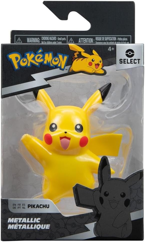 Pokémon: Figura Pikachu Select Metálica de Batalla – 3 pulgadas (producto oficial de Jazwares)