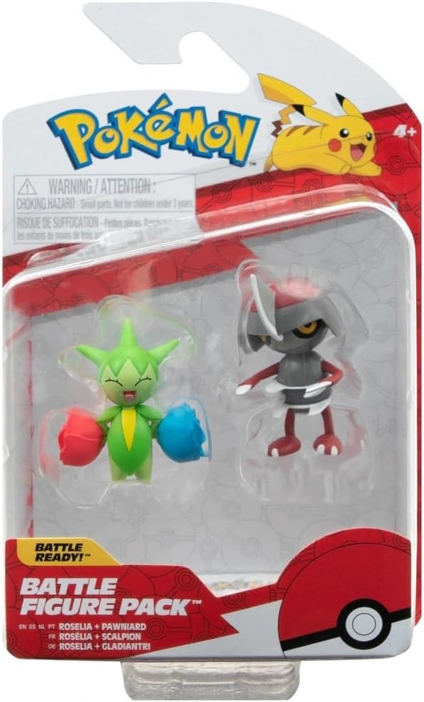 Get ready for an adventure with this Battle Figure Pack featuring Two official Pokemon 2" figures!