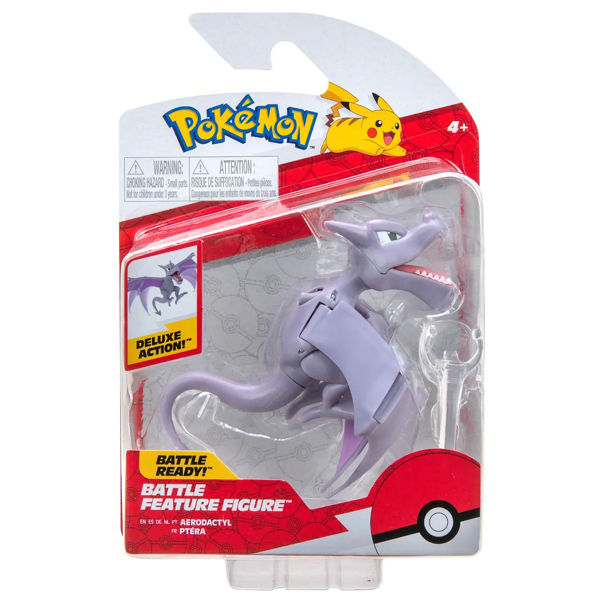 Pokémon: Figura Aerodactyl Battle Feature – 4.5 pulgadas (producto oficial de Jazwares)