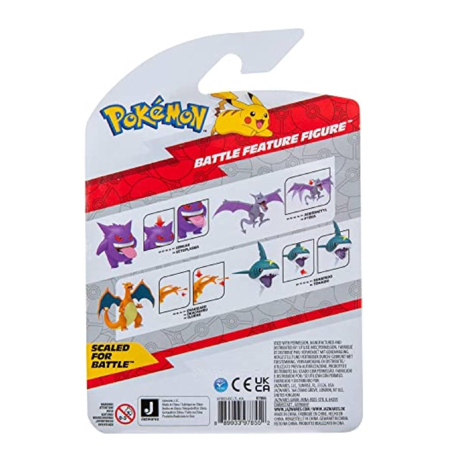 Pokémon: Figura Aerodactyl Battle Feature – 4.5 pulgadas (producto oficial de Jazwares)