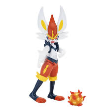 Pokémon: Figura Cinderace Battle Ready – 4.5 pulgadas con accesorio de fuego (producto oficial de Jazwares)