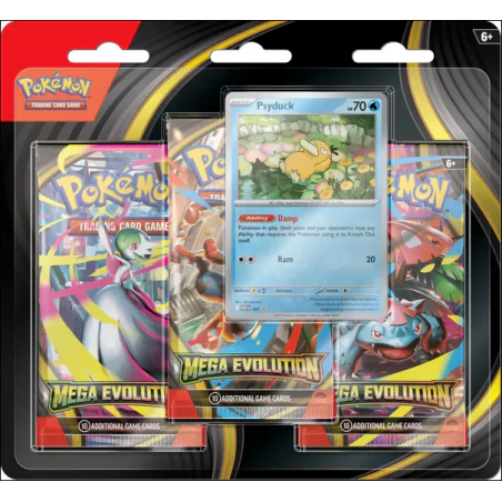 Pokémon TCG - Mega Evolution 3-Pack Blister [Psyduck] *inglés