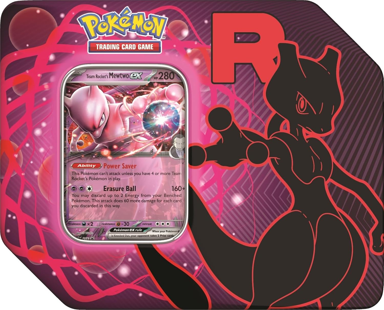Pokémon TCG: Team Rocket Tin - Mewtwo