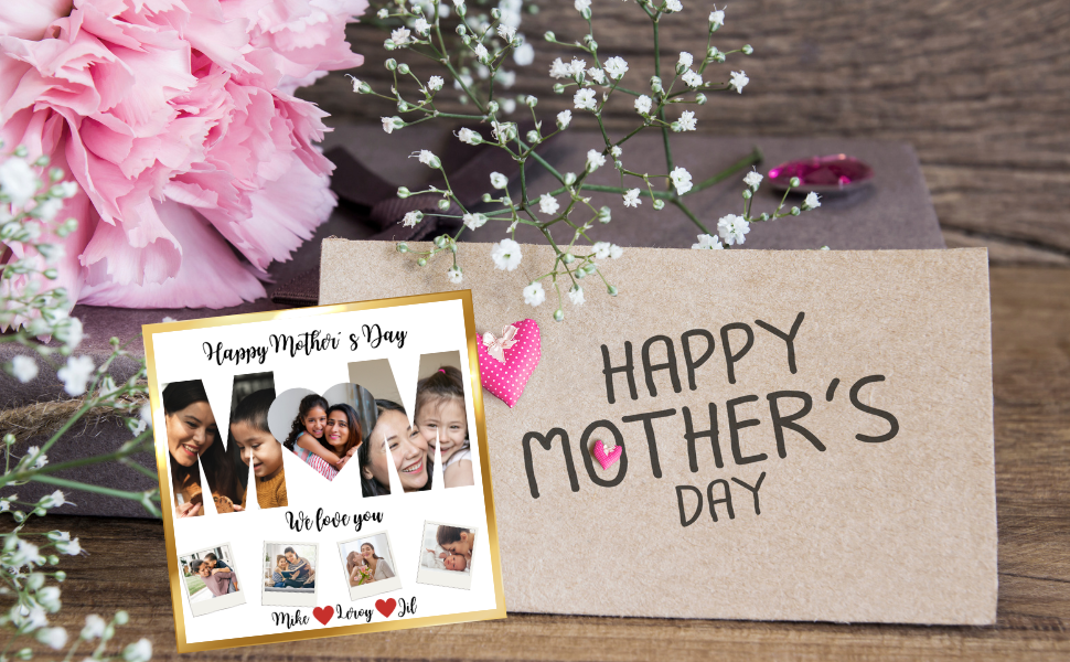 Mother's Day Photo Gift Template – Editable Canva Wall Art. Surprise your mom with a heartfelt, personal gift – made in minutes! 💕