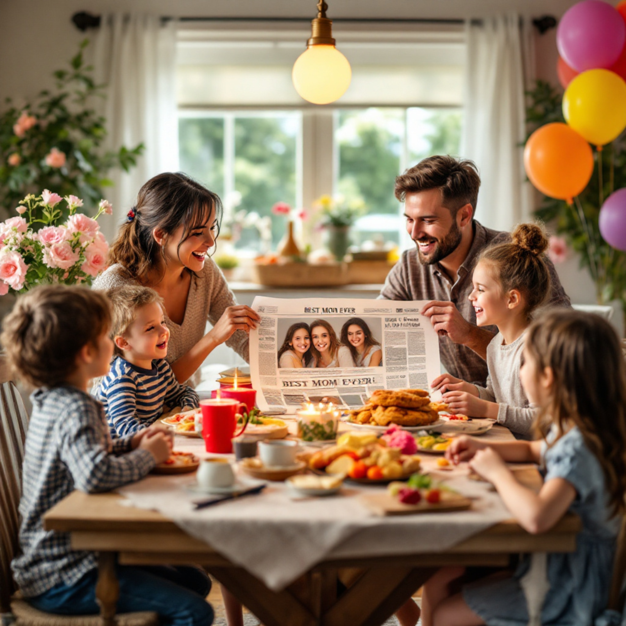 Mother's Day Gift Package with Framed Newspaper