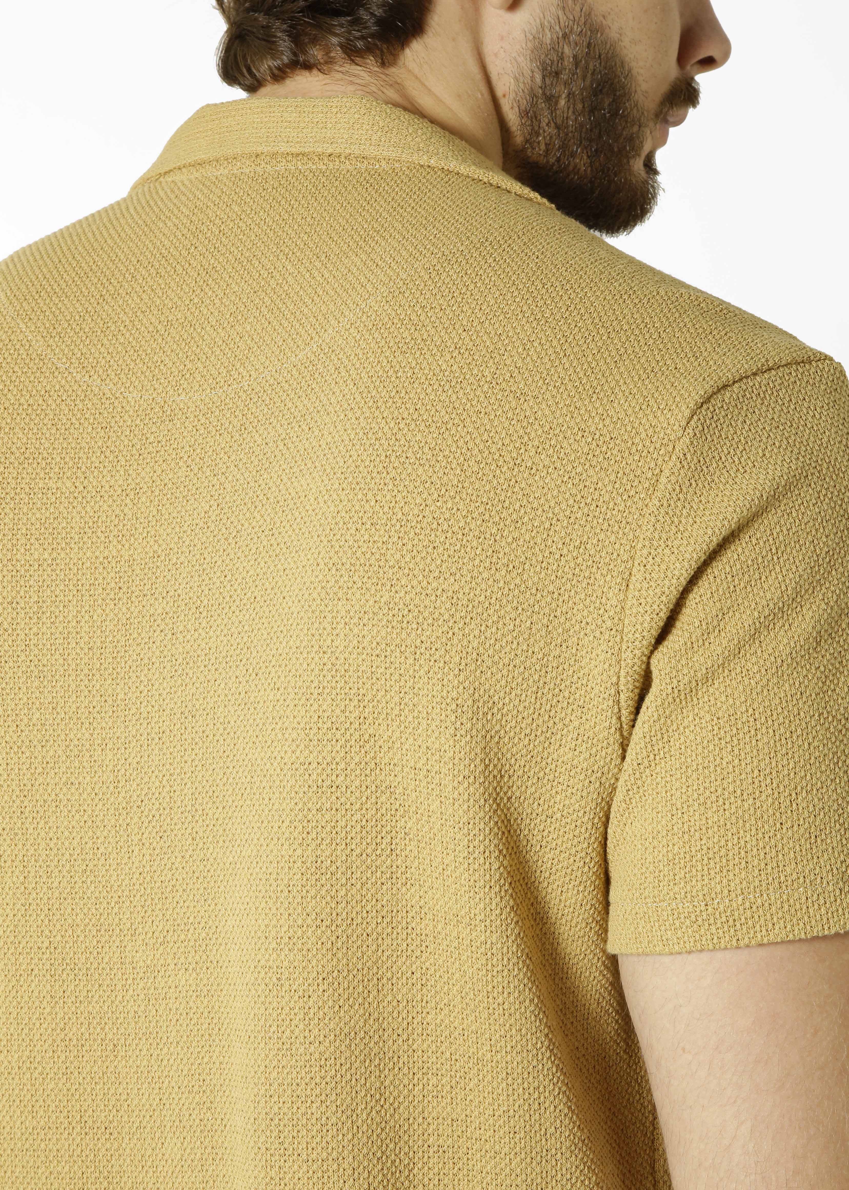 Camisa gola esporte manga curta textura