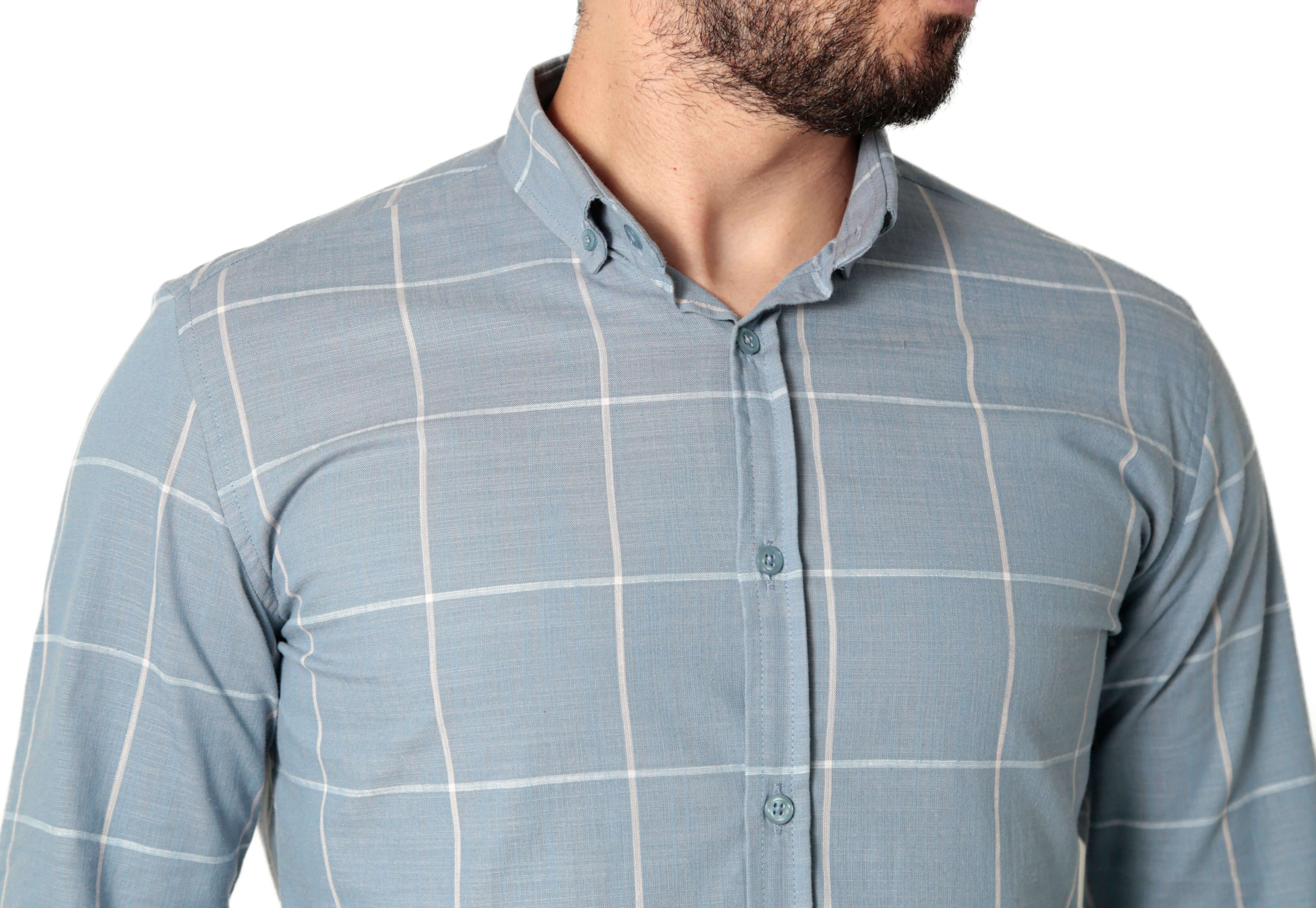 Camisa social manga longa maxi xadrez