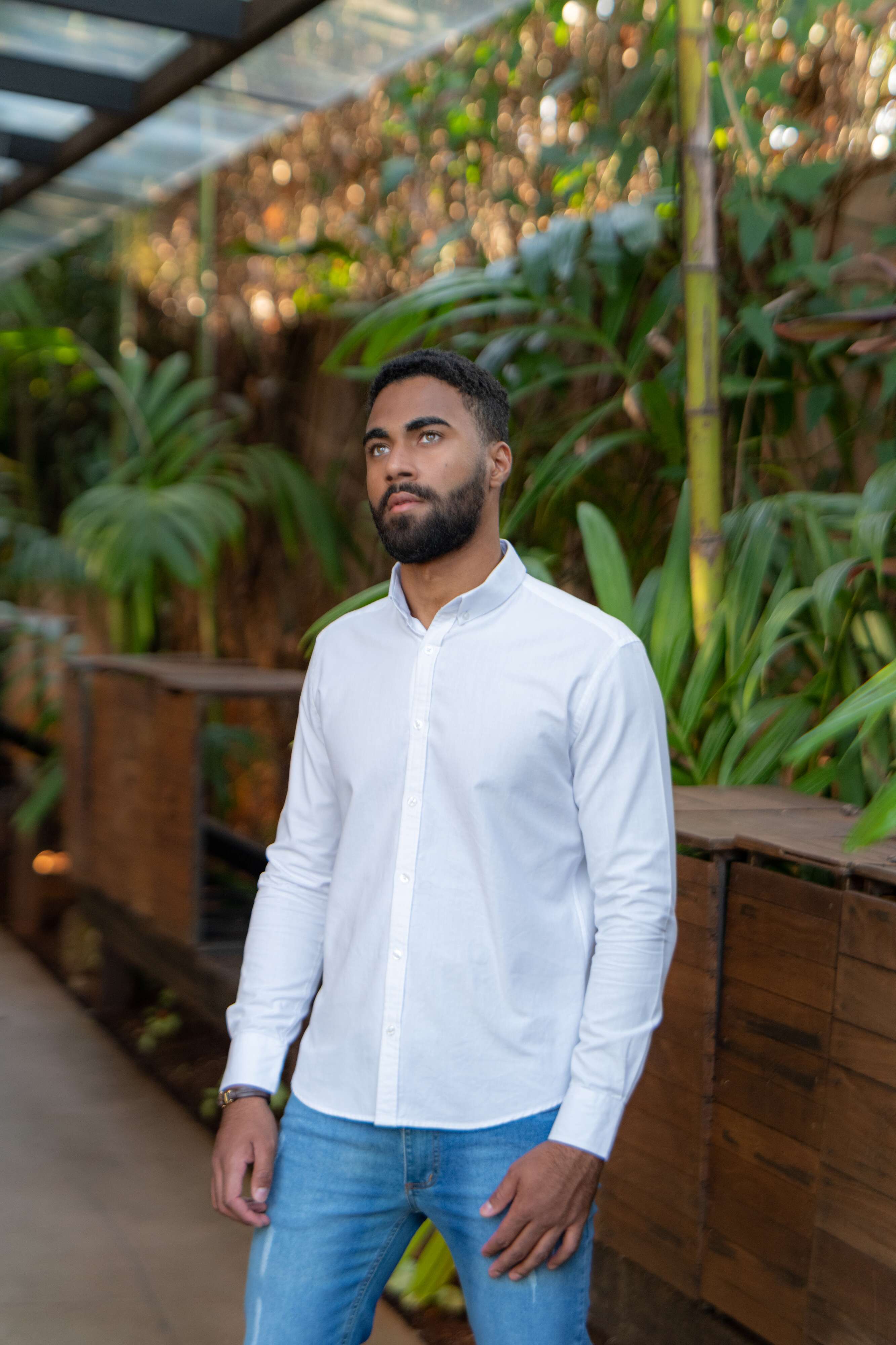 Camisa manga longa super slim básica com elastano