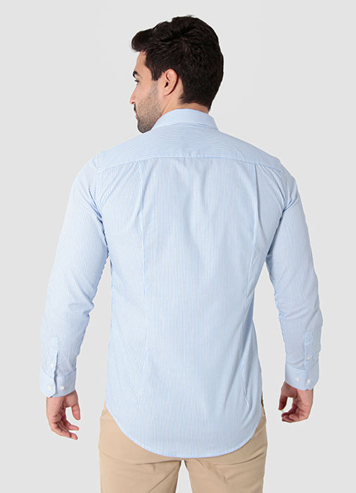Camisa manga longa super slim listrado