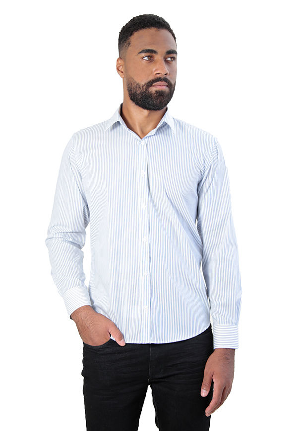 Camisa manga longa comfort listras