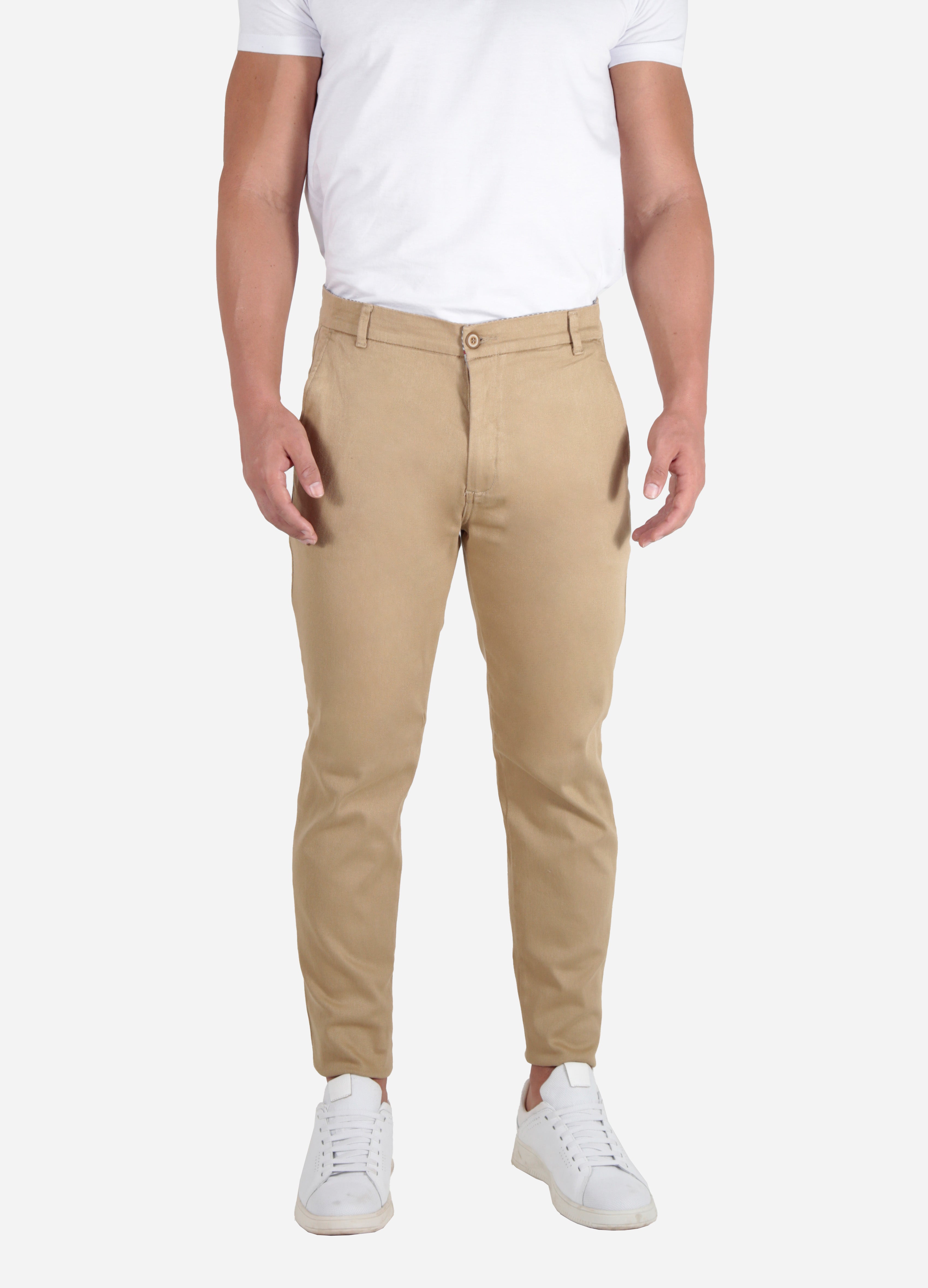 Calça alfaiataria sarja premium slim com elastano