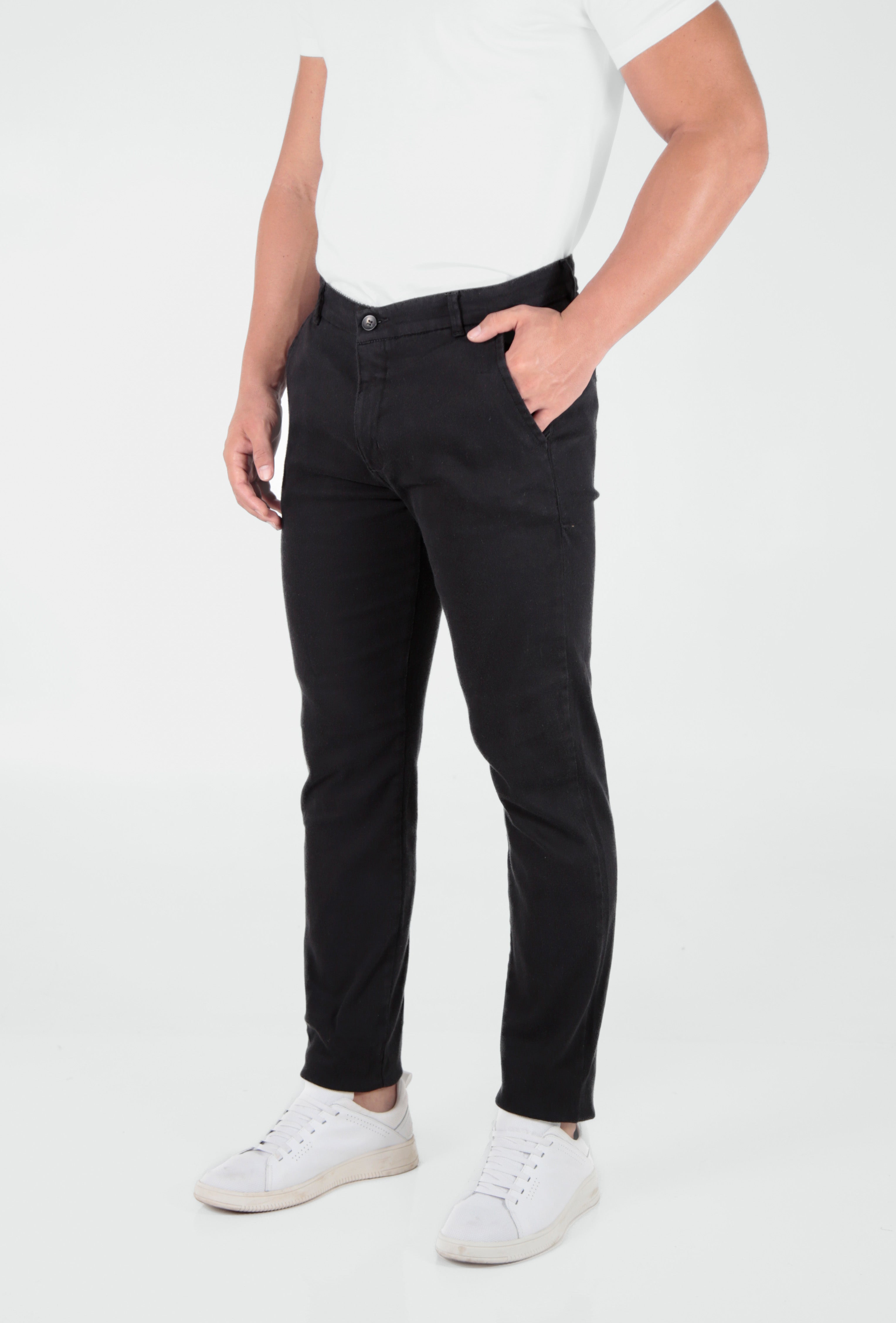 Calça alfaiataria sarja premium slim com elastano