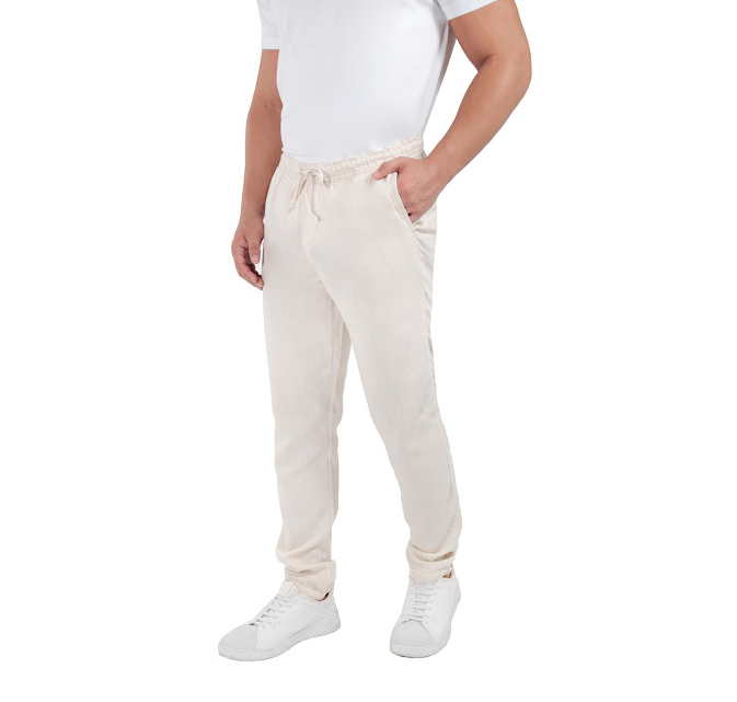 Calça jogger linho palha