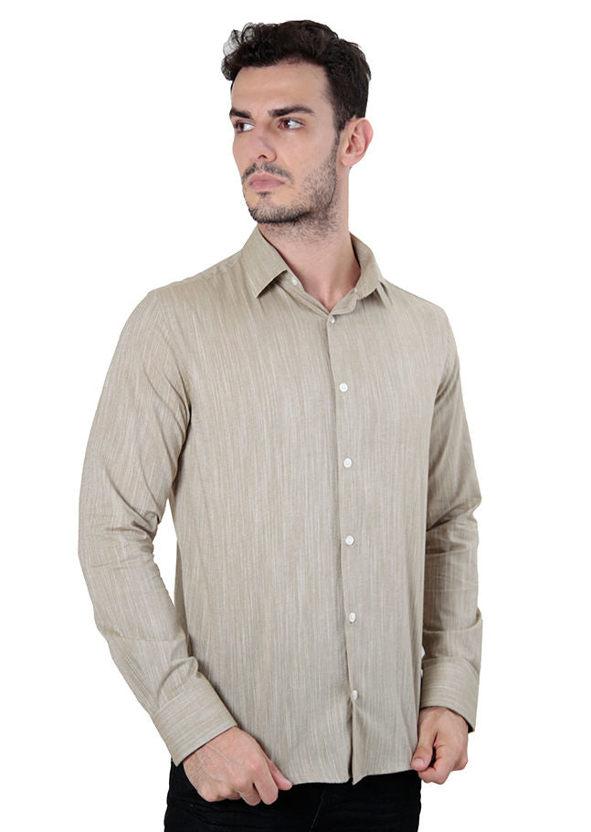 Camisa social manga longa slim fit flamê