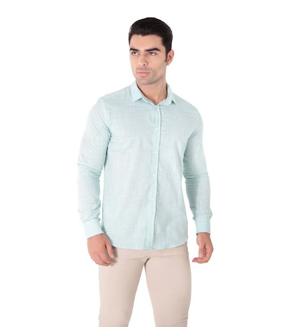 Camisa social manga longa slim fit flamê