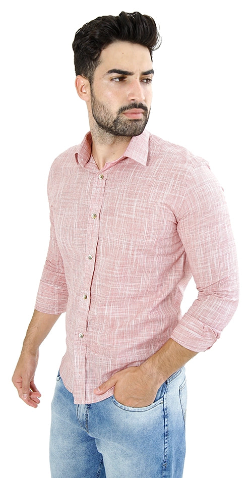 Camisa social manga longa slim fit flamê