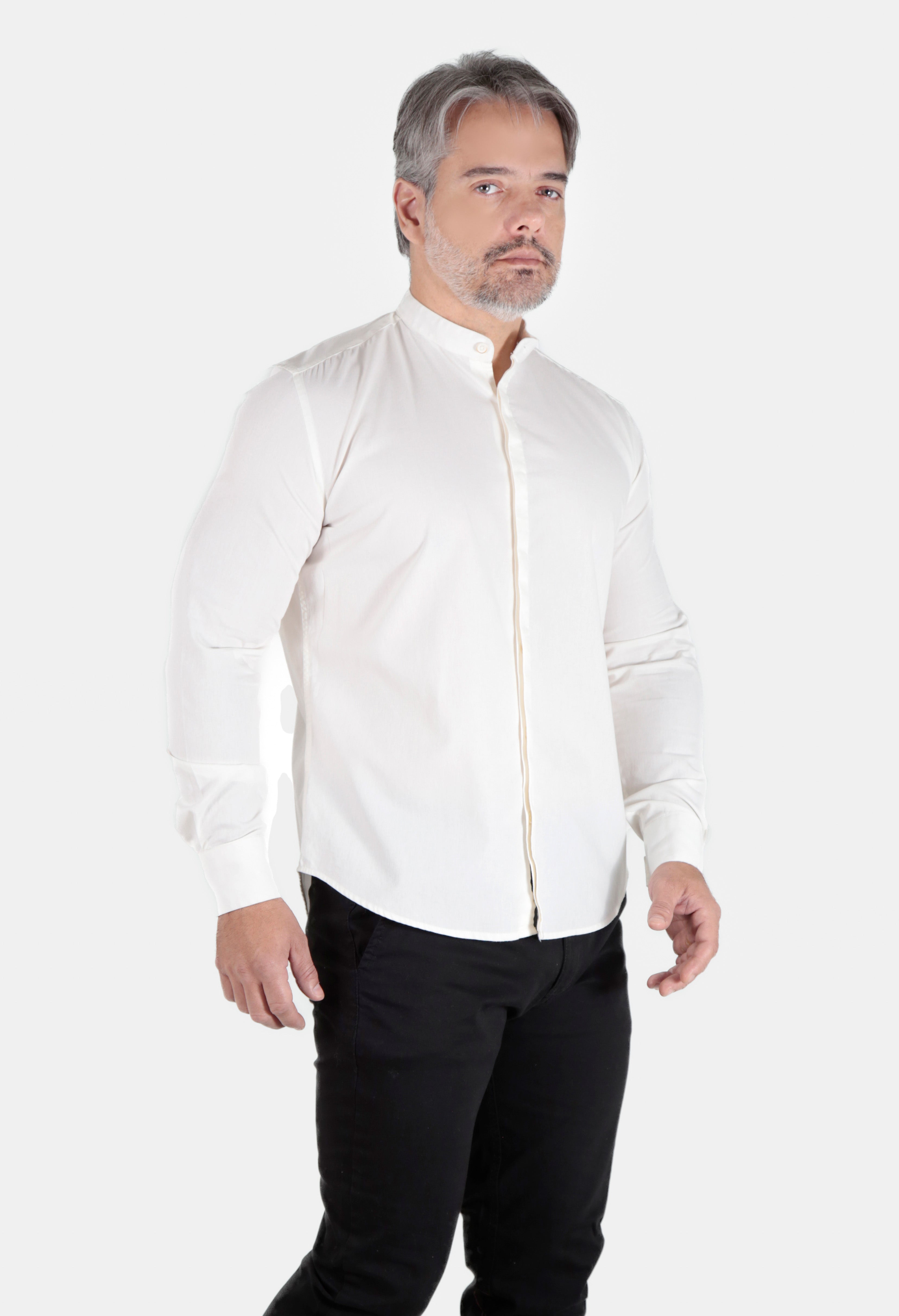 Camisa slim fit sarja gola padre