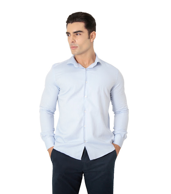 Camisa oxford pima algodão fio 80 manga longa slim fit