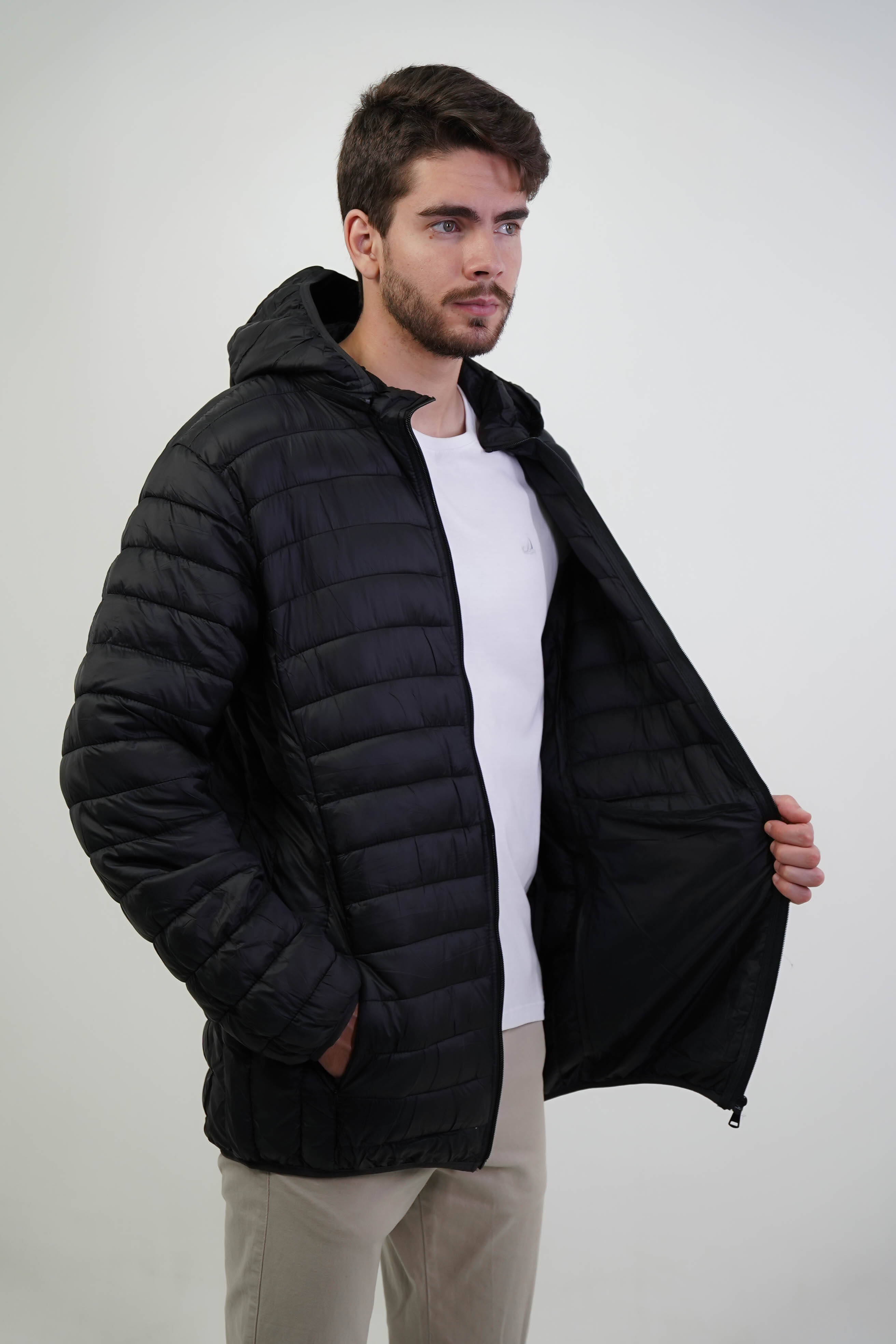Jaqueta puffer casaco bomber
