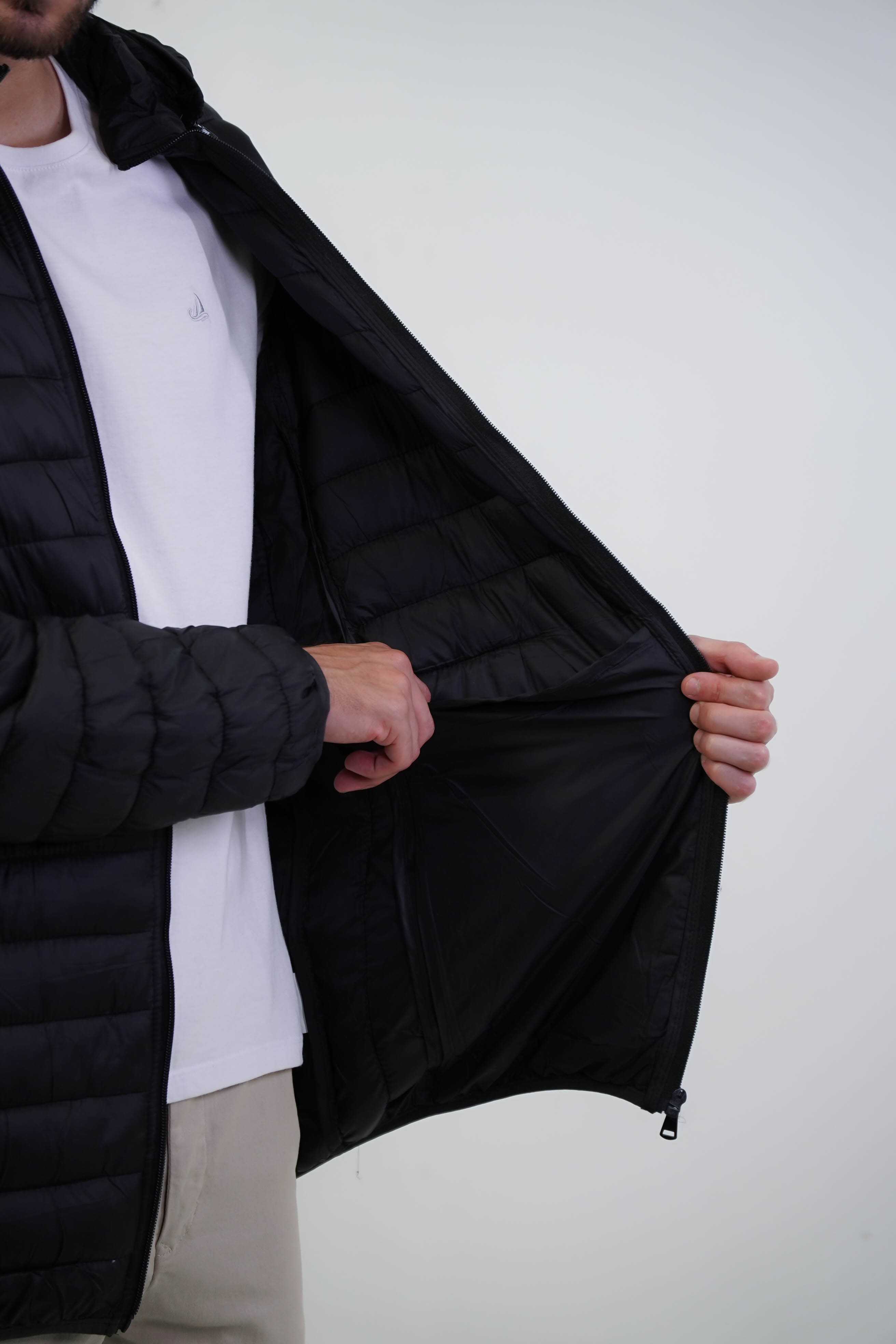 Jaqueta puffer casaco bomber