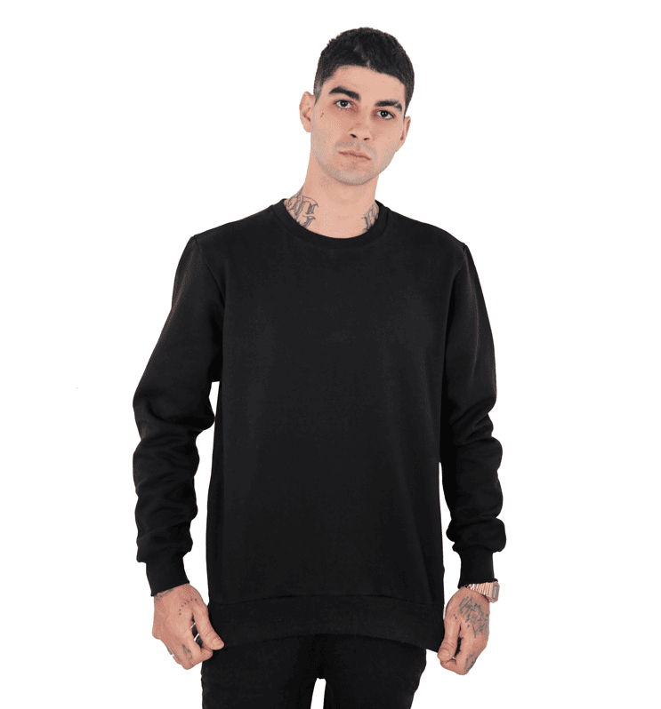 Moletom brand básico felpado 2 cabos