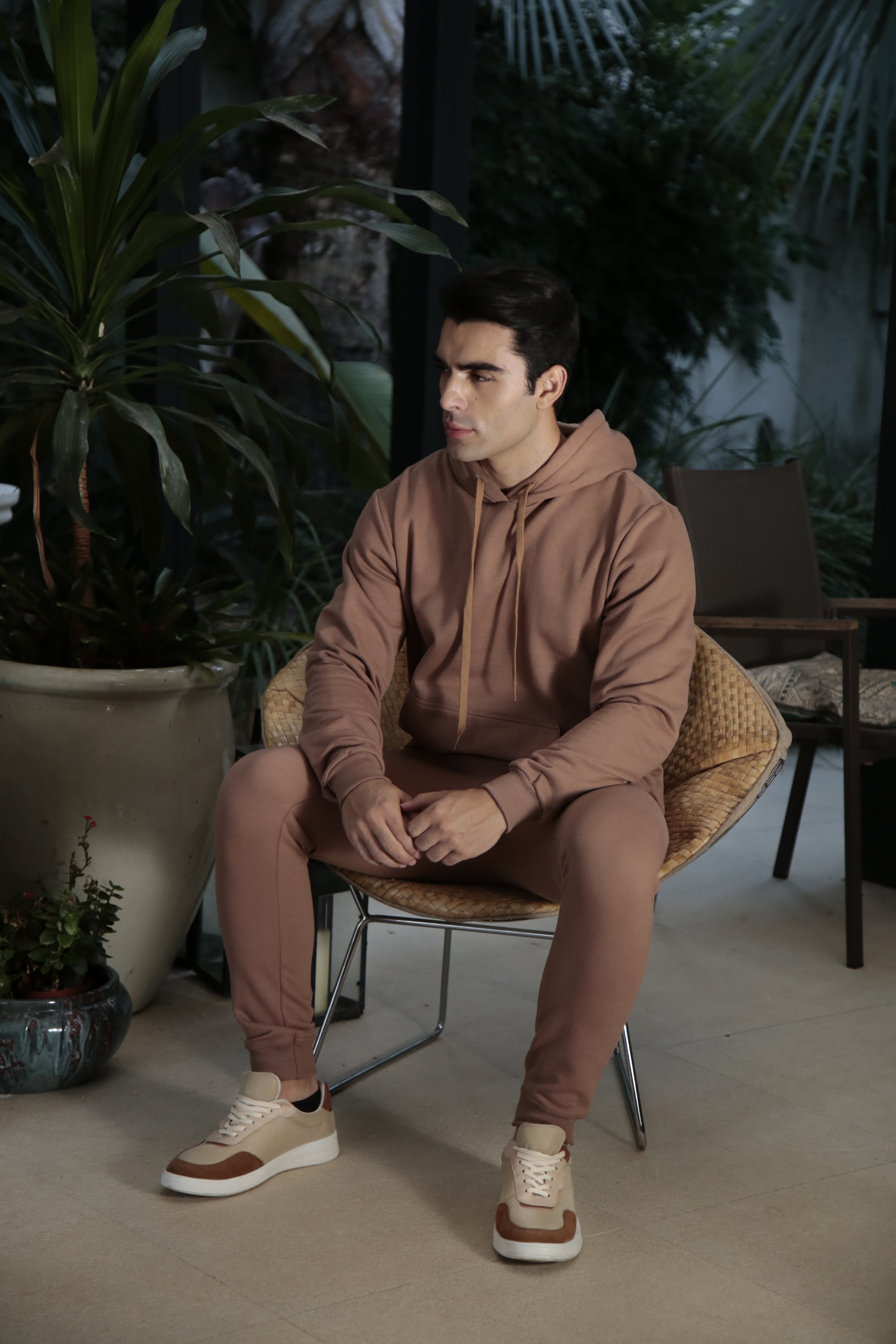 Moletom hoddie canguru liso felpado 2 cabos