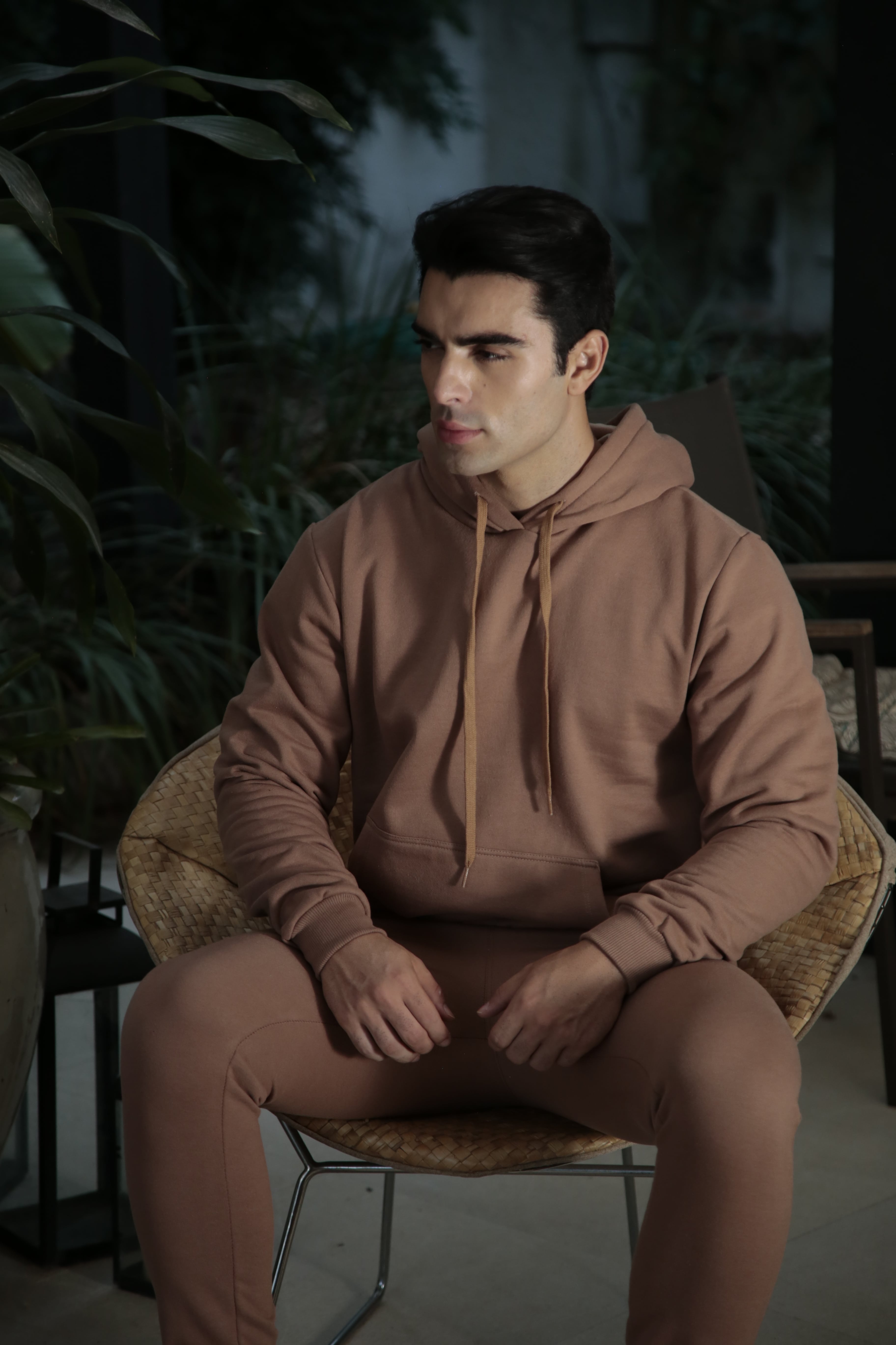 Moletom hoddie canguru liso felpado 2 cabos