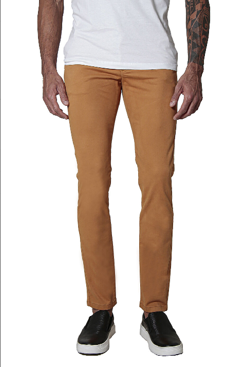 Calça sarja slim iron