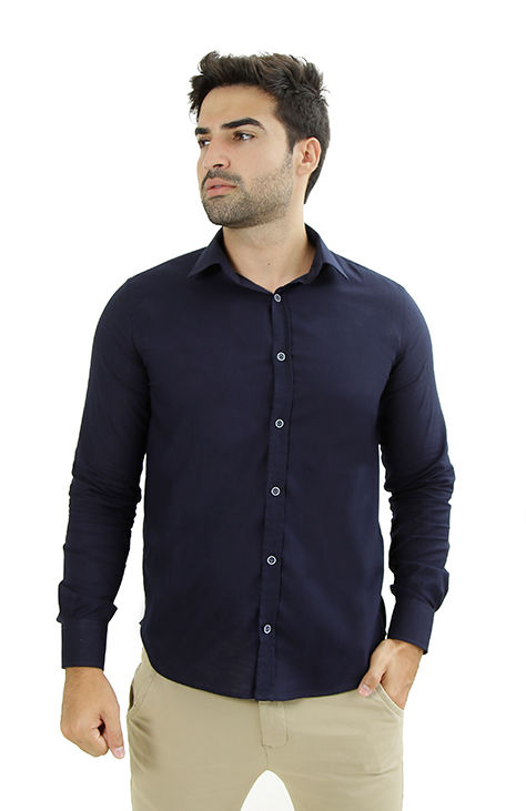 Camisa manga longa slim fit flamê leve