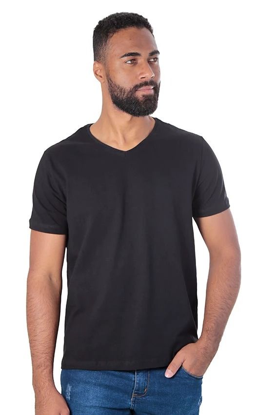 Camiseta prime cotton blend gola v