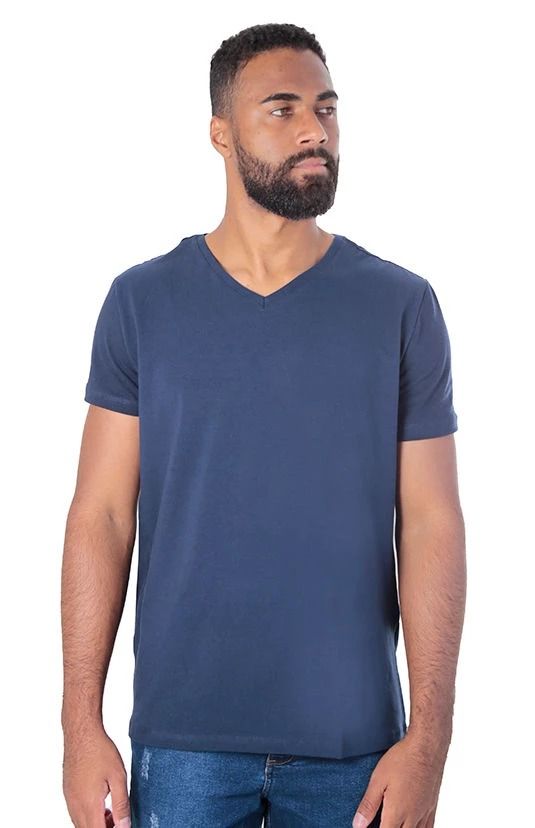 Camiseta prime cotton blend gola v
