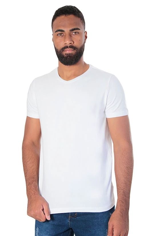 Camiseta prime cotton blend gola v