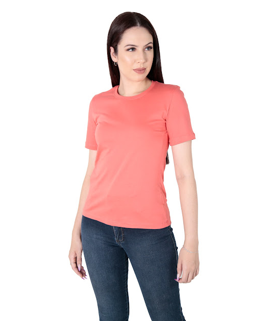 Camiseta feminina t-shirt baby long gola redonda