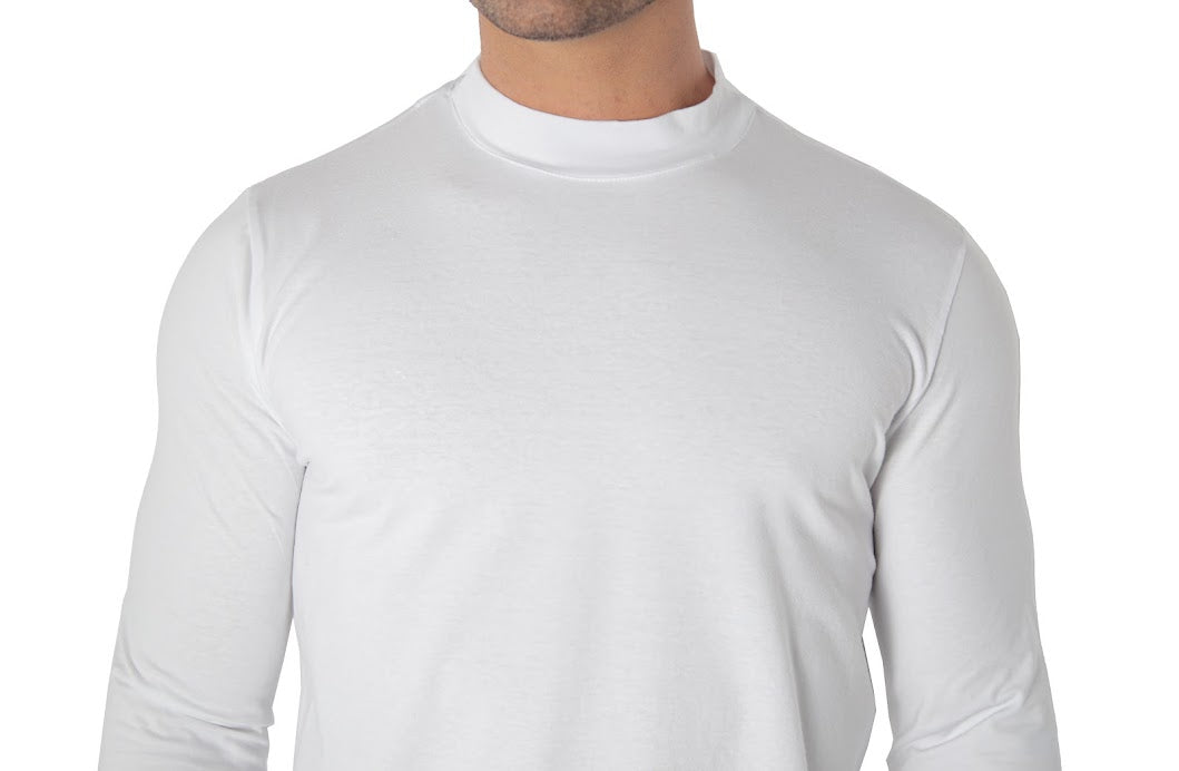 Camiseta manga longa algodão egípcio gola alta