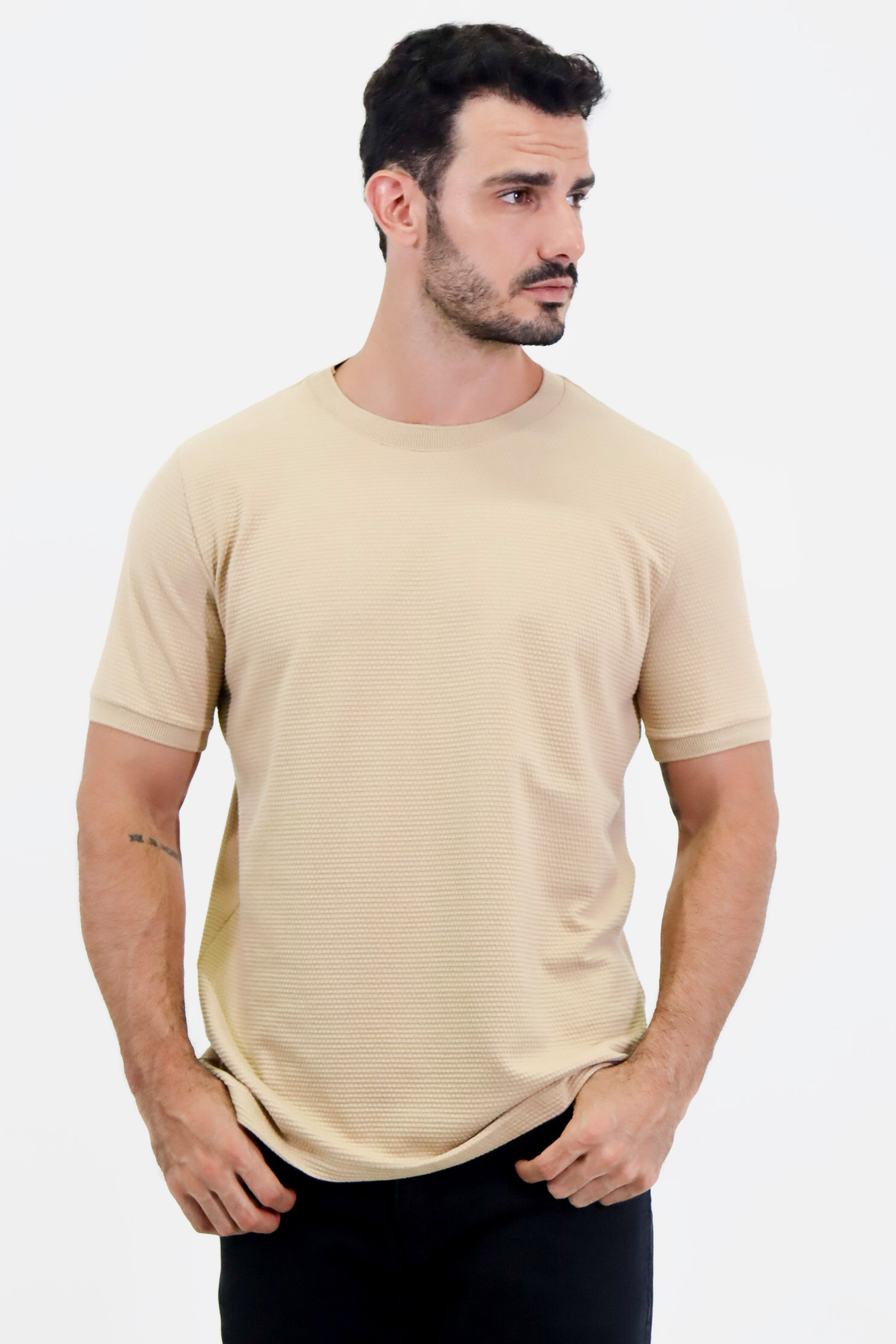 Camiseta estruturada textura