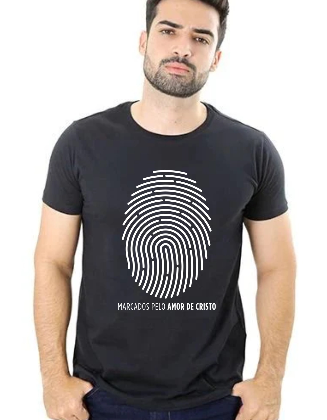 Camiseta básica gola redonda - contínua - Estampa Identidade