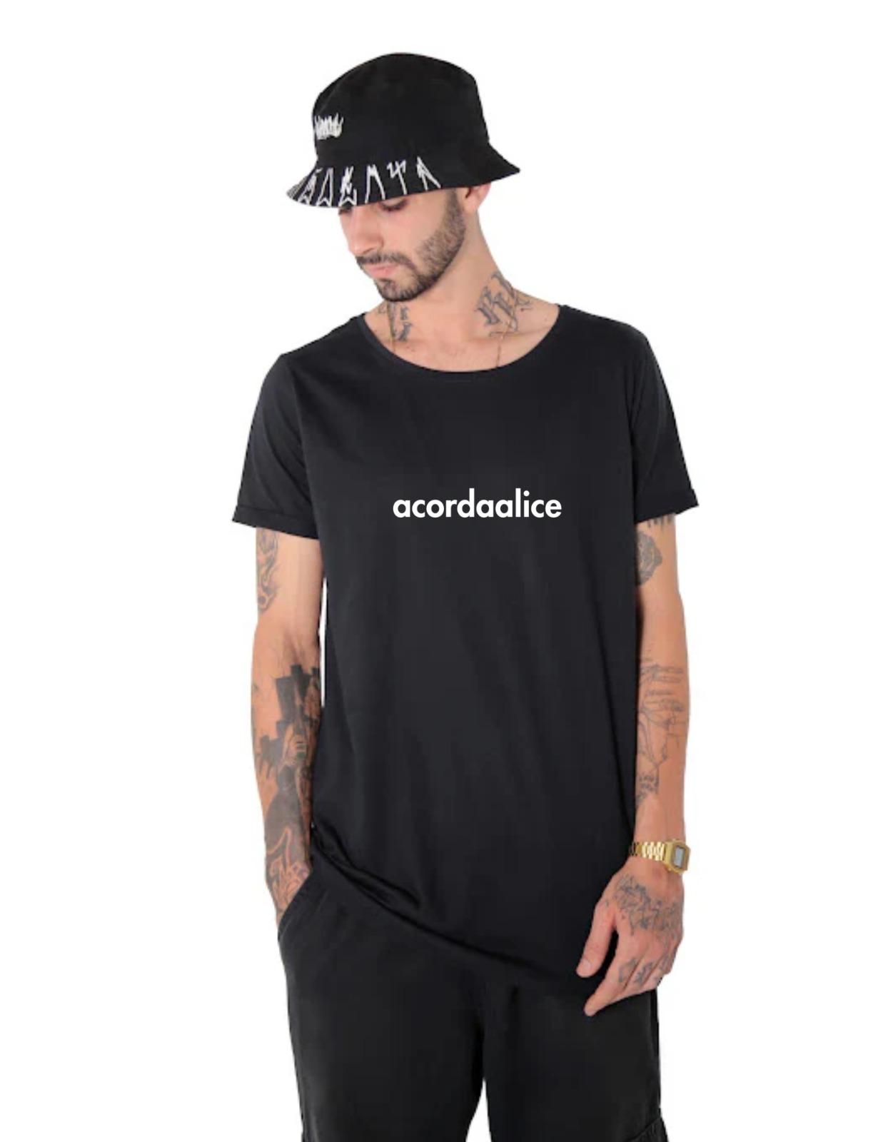 Camiseta longline - Estampada