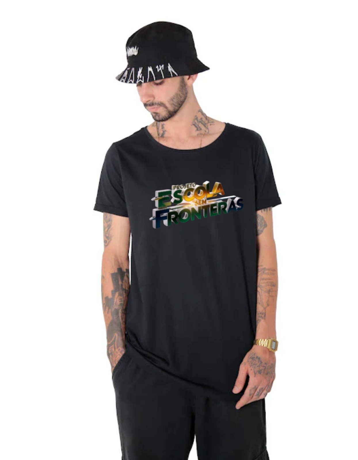 Camiseta longline - Estampada