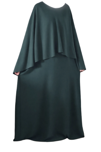 Abaya avec cape intégrée