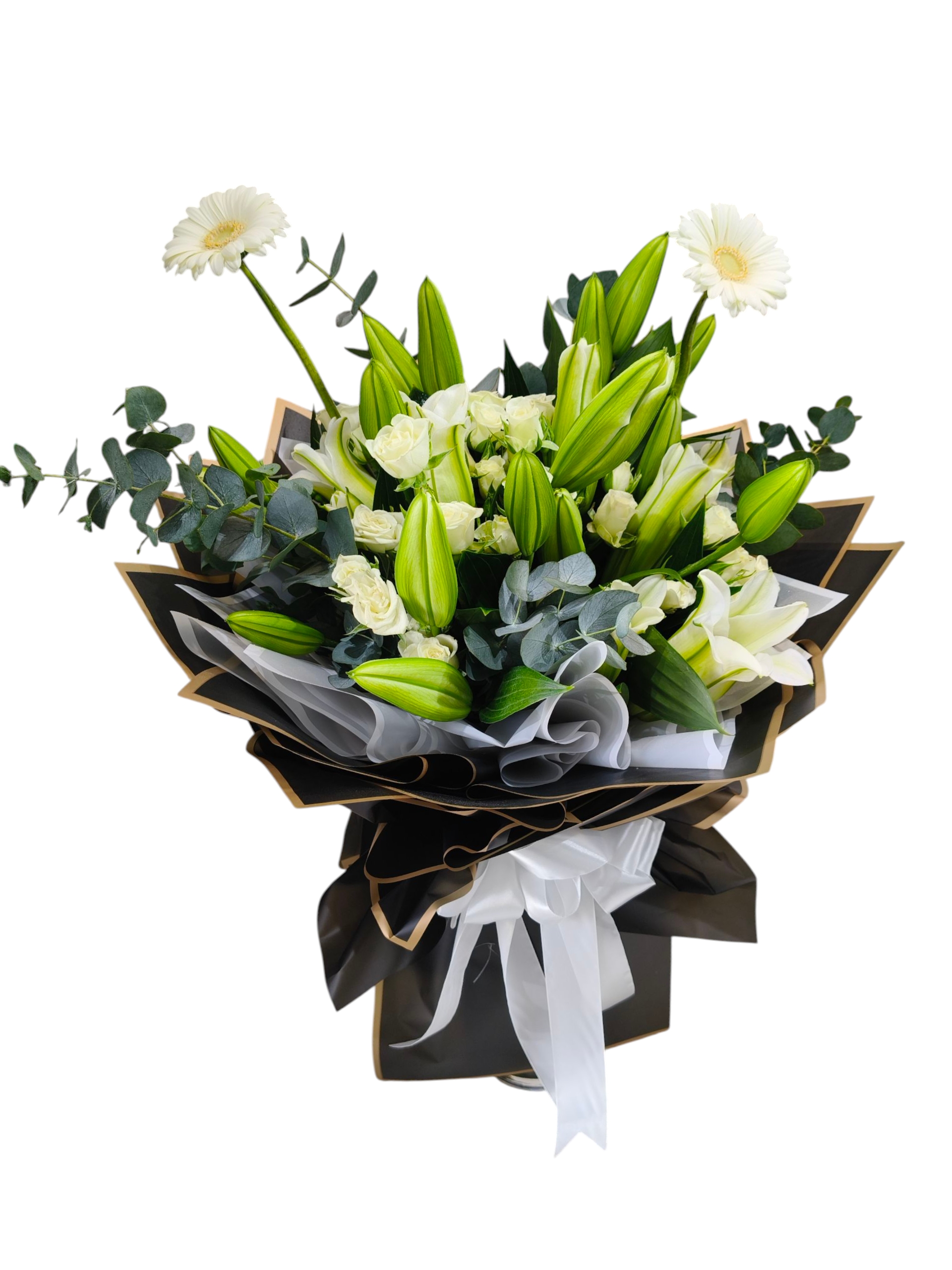 Elegant White Lily Bouquet