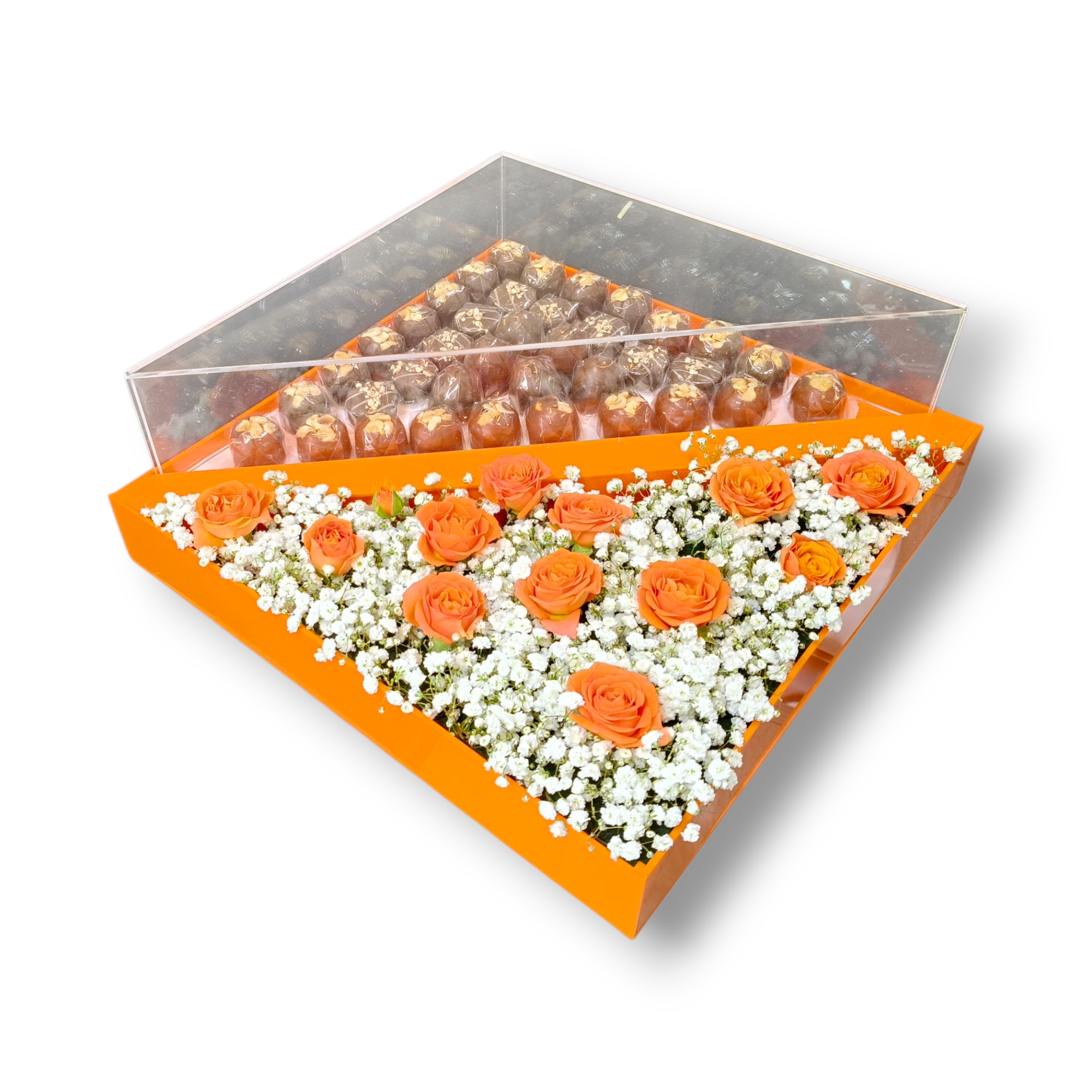 Luxury Orange Floral Chocolate Box