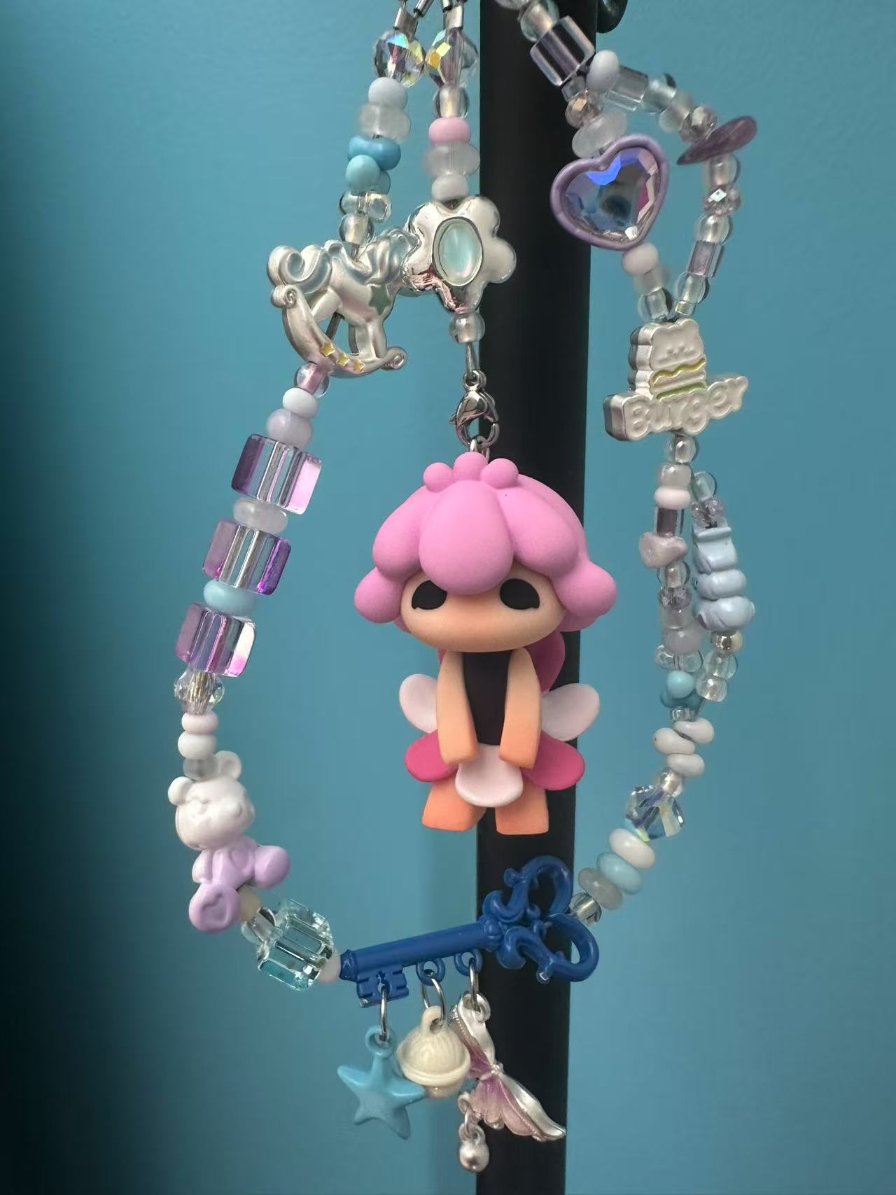 Handmade Beaded Charm Necklace