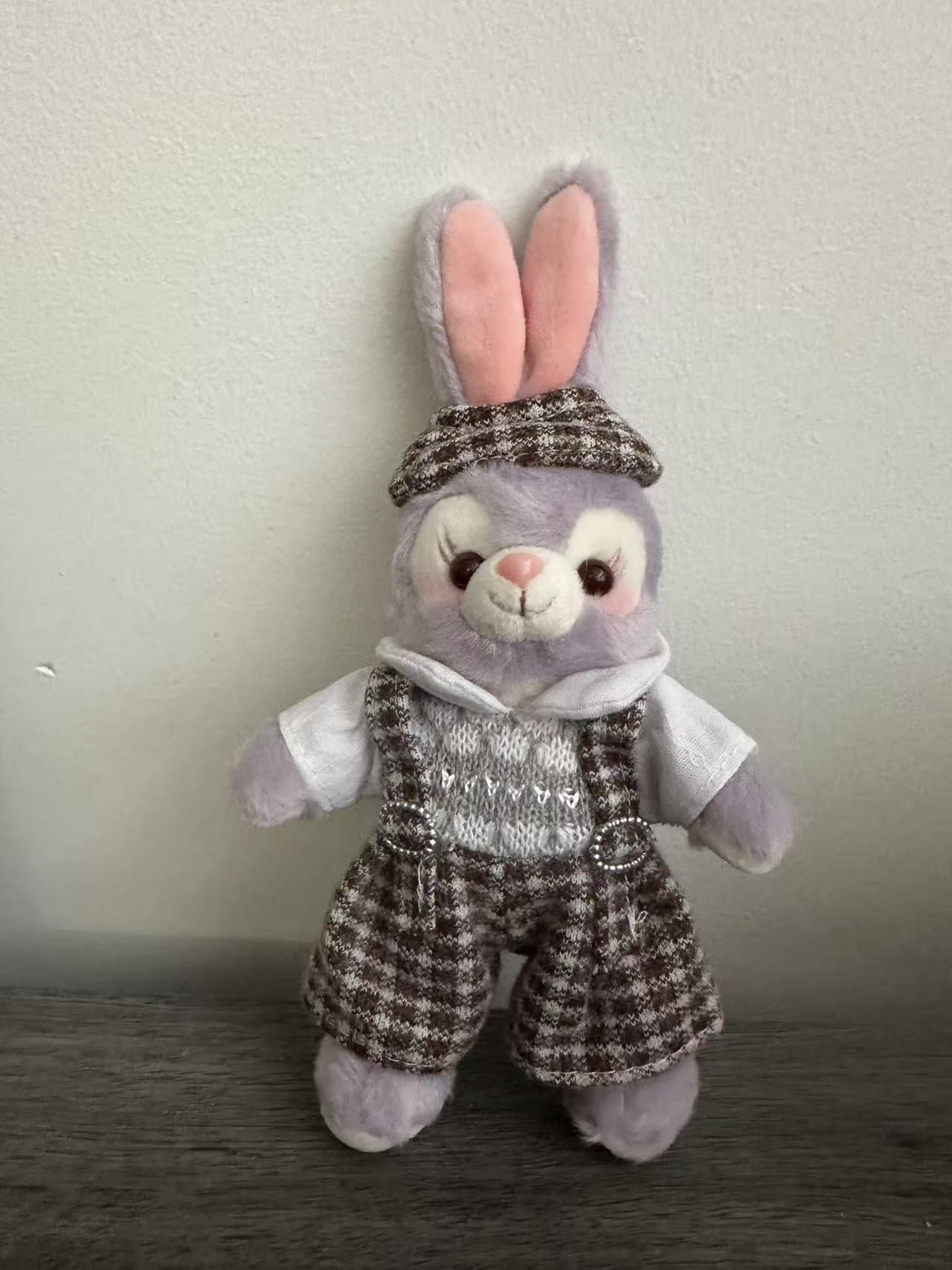 Plush Bunny Toy in Plaid Outfit