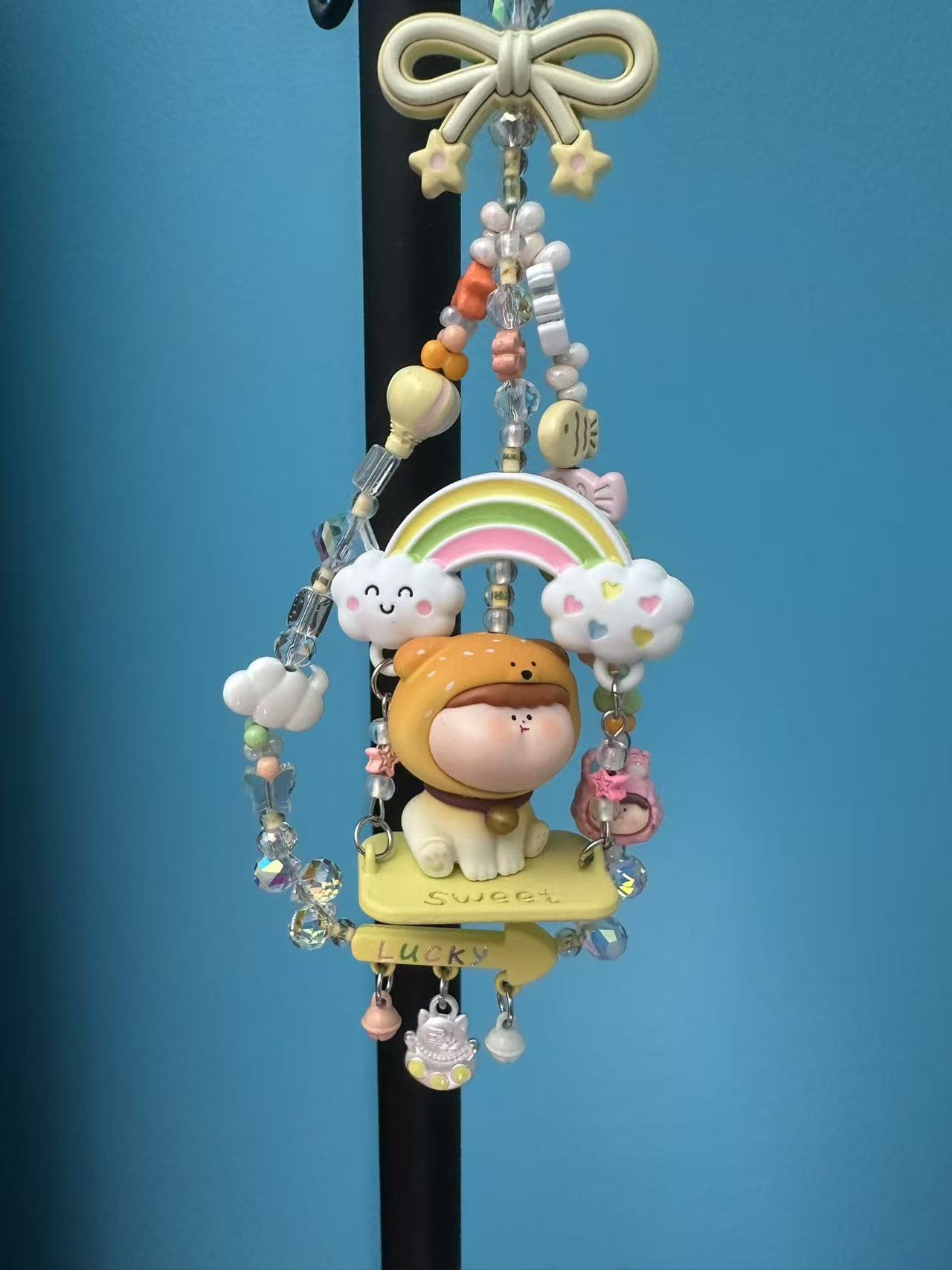 Cute Lion Rainbow Hanging Ornament