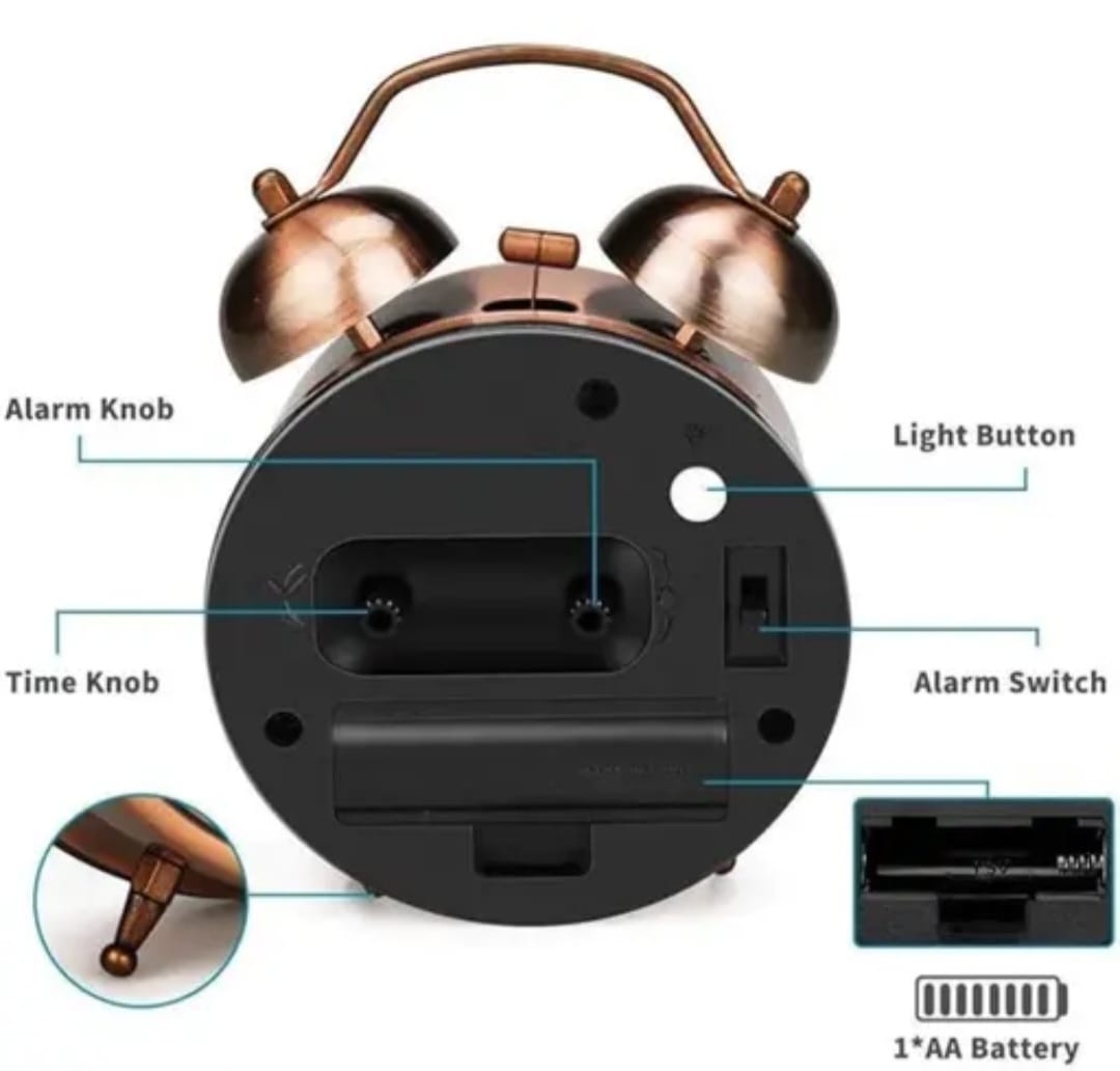 Classic Analog Alarm Clock