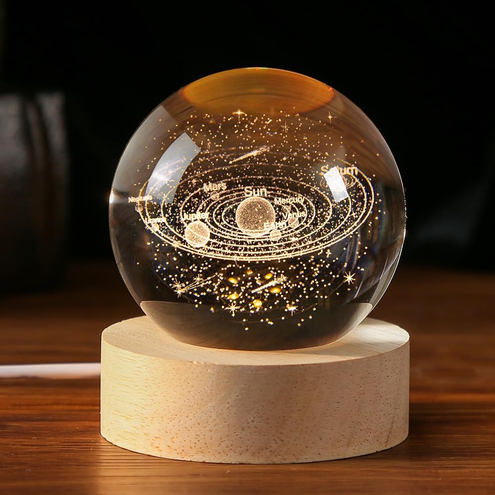 Crystal Moon Night  Lamp