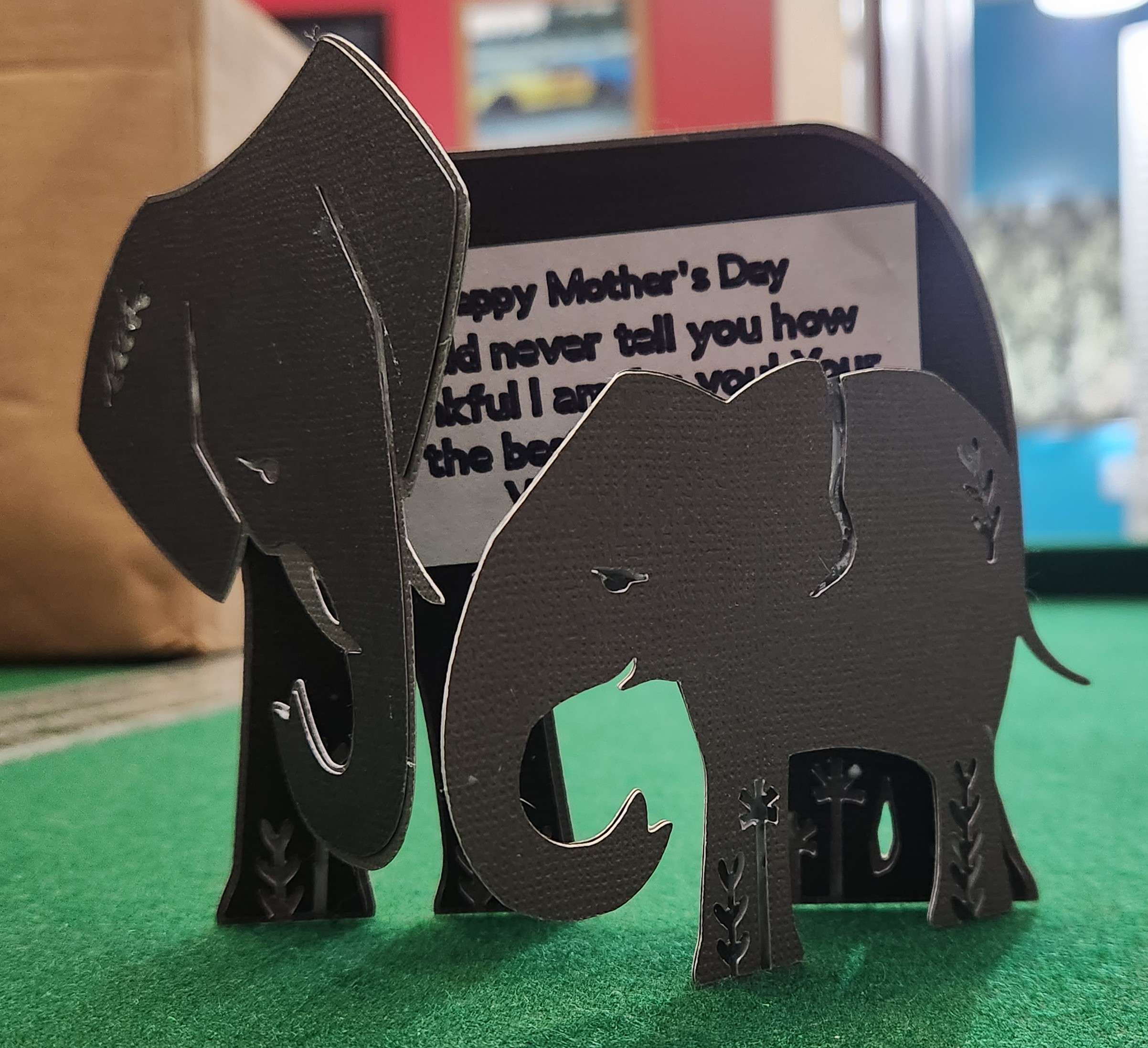 Elephant Themed Mother's Day Card