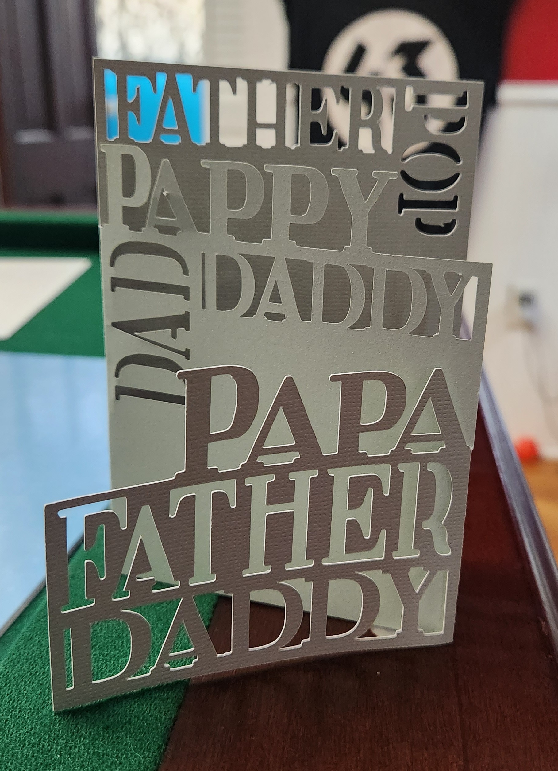 Laser-Cut Father's Day Card