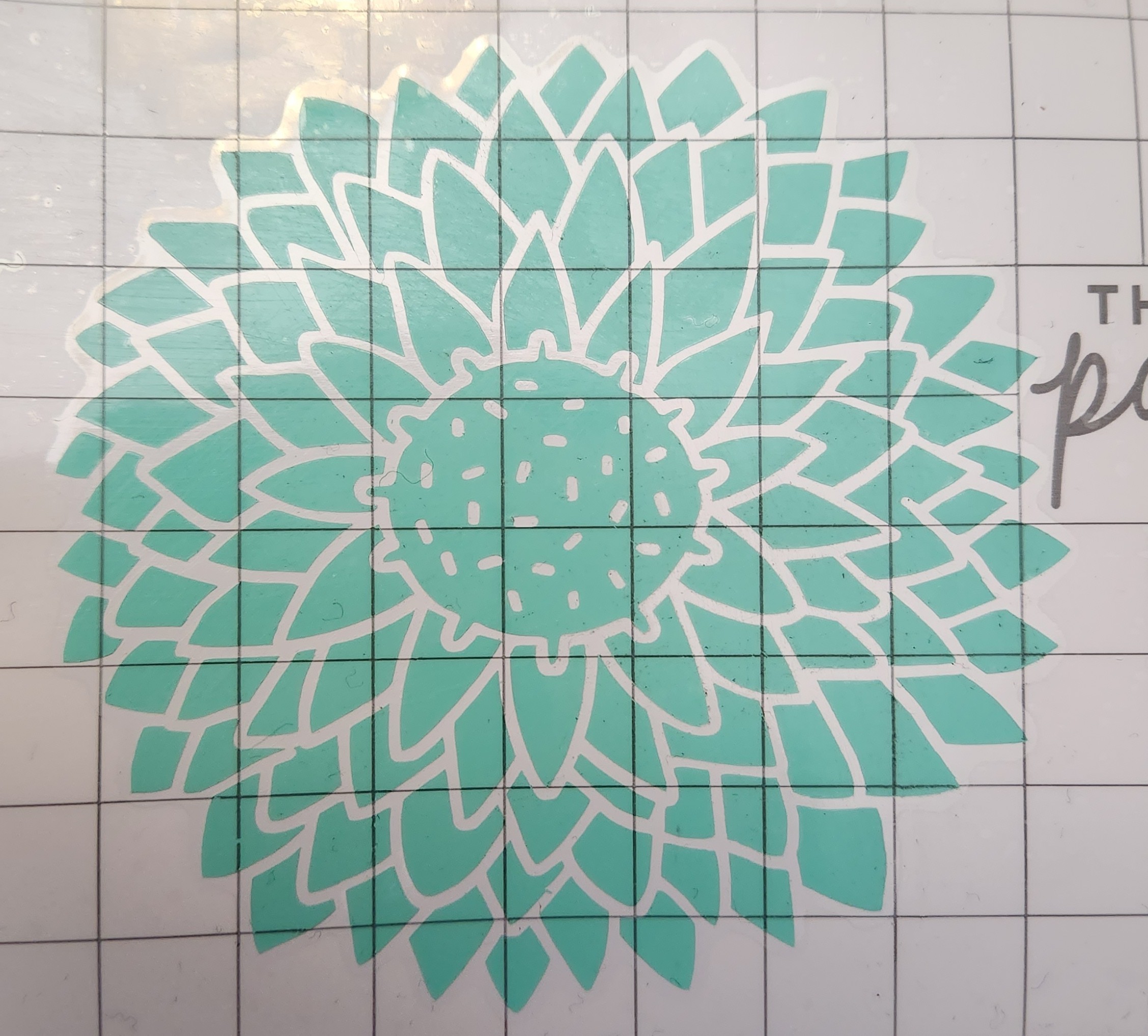 Turquoise Floral Pattern Decal